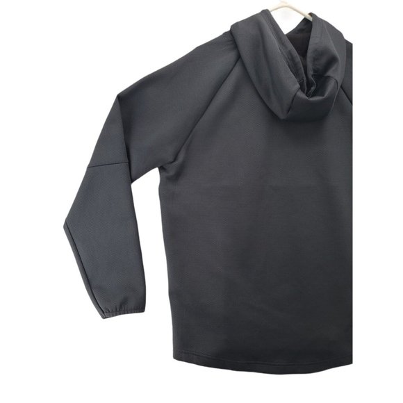 RUSSELL Sweatshirt Men's Long Sleeve Hooded High Neck Pullover Drawstring Gray M - Picture 8 of 10